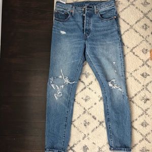 Levi’s 501 skinny distressed